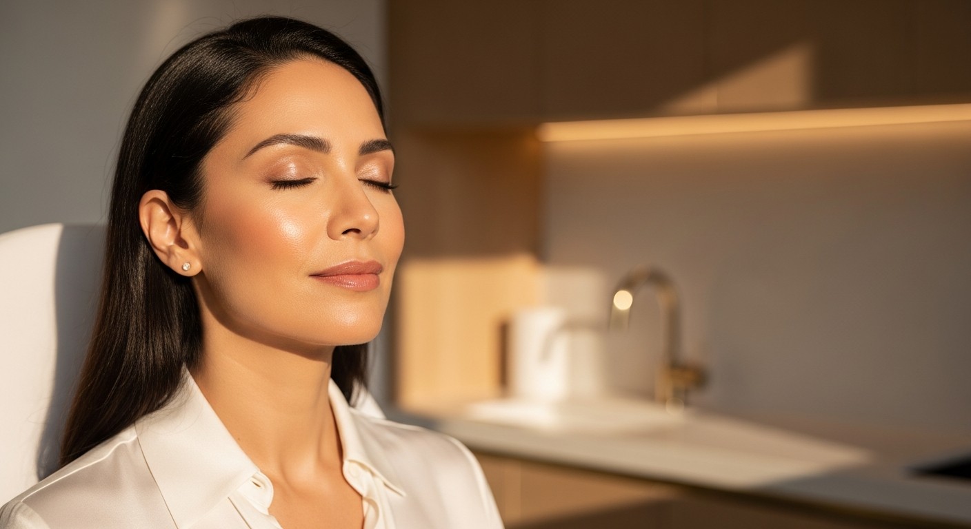 Mujer con piel radiante y luminosa en clínica de medicina regenerativa en Puebla — terapia de renovación celular adyuvante con Dra. Dafne Arellano
