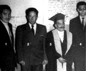 Francisco Arellano Ocampo junto a Rafael Ávila Camacho — autonomía Universidad de Puebla